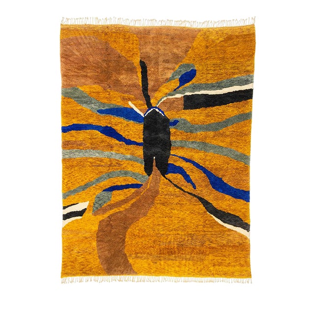 Oversize Hand-Knotted Moroccan Wool Rug | 13'2" X 9'11" | One of a Kind For Sale