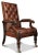Brown William IV Leather Button Back Reclining Library Chair on Brass Castors For Sale - Image 8 of 8