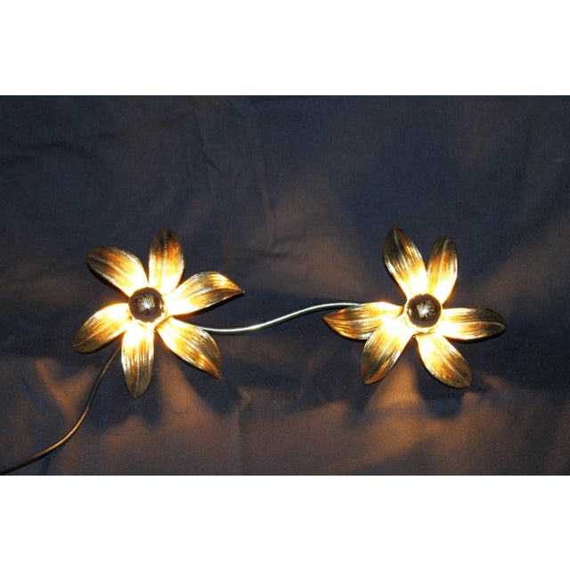 Metal Two-Flower Wall Light by Willy Daro for Massive Lighting, 1970s For Sale - Image 7 of 12