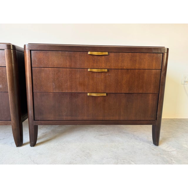 Barbara Barry for Henredon Mahogany Nightstands – A Pair/ Sold For Sale - Image 4 of 12