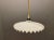 Opaline Pleated Glass Light Pendants, Set of 2 For Sale - Image 6 of 7