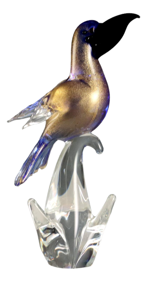 Vintage Sculpture Murano Glass Bird, 1970s