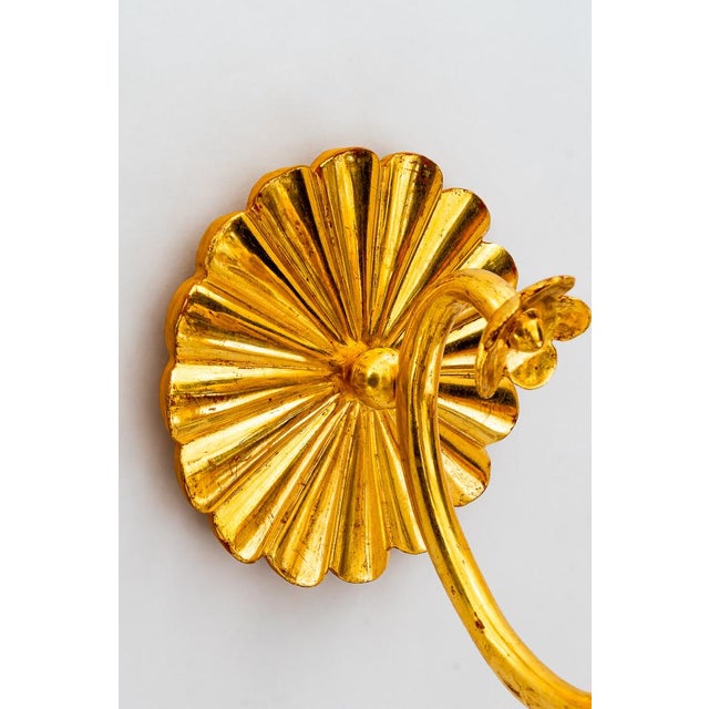 Art Deco Carved and Gilded Wood Wall Candleholder, 1920s, Set of 2 For Sale - Image 11 of 12