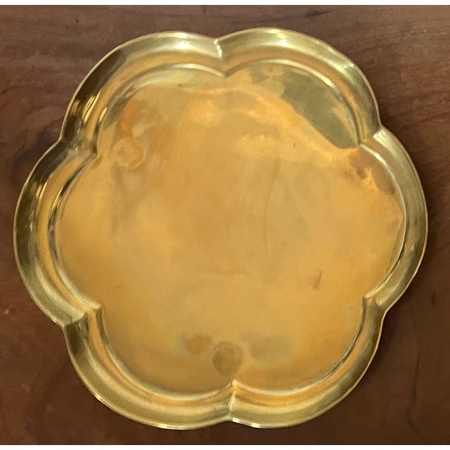 Antique 18th Century English George III Footed Brass Tray For Sale - Image 12 of 15