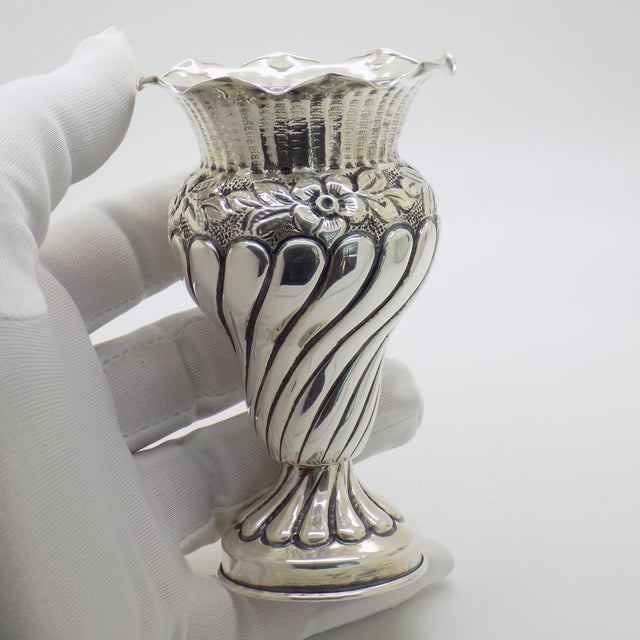 A refined vintage decorative piece depicting a medium-sized Sicilian vase with floral motif, handmade in Continental...