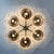Not Yet Made - Made To Order 21st Century Hive Satin Brass Smoky Bubbles Murano Flush Mount by Fabio LTD For Sale - Image 5 of 9