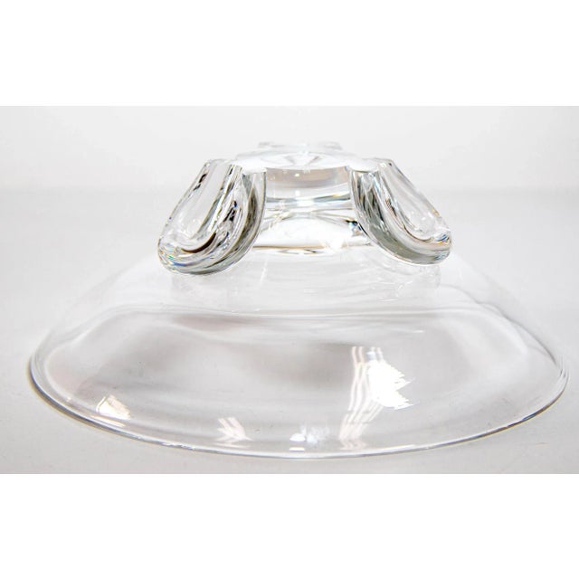 Steuben Vintage Crystal Art Glass Steuben Bowl on Tripod Base For Sale - Image 4 of 9
