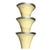 1930 spun aluminum Streamline Art Deco wall sconce featuring a round enameled body with polished trim along the top. These...