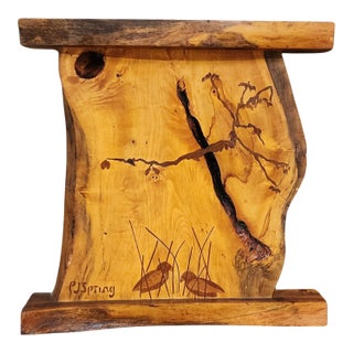 Live Edge Ppalted Maple Inlaid Wall Art For Sale
