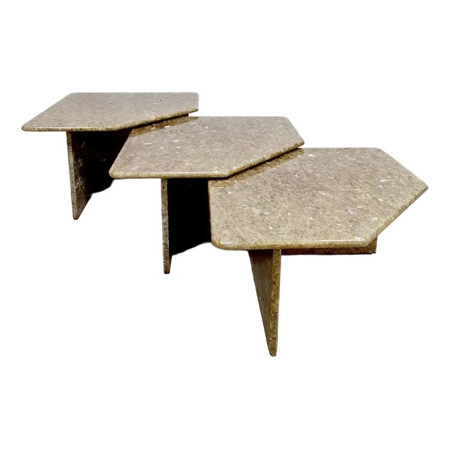 Vintage Italian Marble Nesting Tables, 1960s For Sale