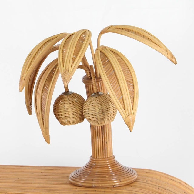 Rattan Coconut Tree Lamp For Sale - Image 14 of 18