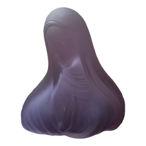 1930 Madonna Bust by Franz Hagenauer Czech in Alexandrite Satin Glass