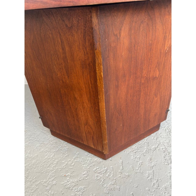 Lane Furniture Lane Furniture Round Solid Walnut Accent Table 1960’s For Sale - Image 4 of 8