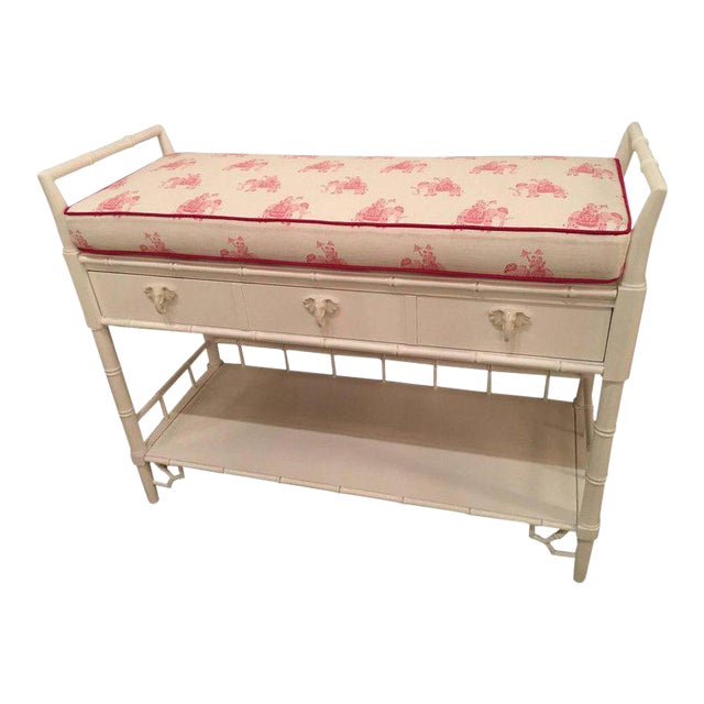Vintage Lilly Pulitzer Girls Faux Bamboo Lacquered Baby Changing Table
