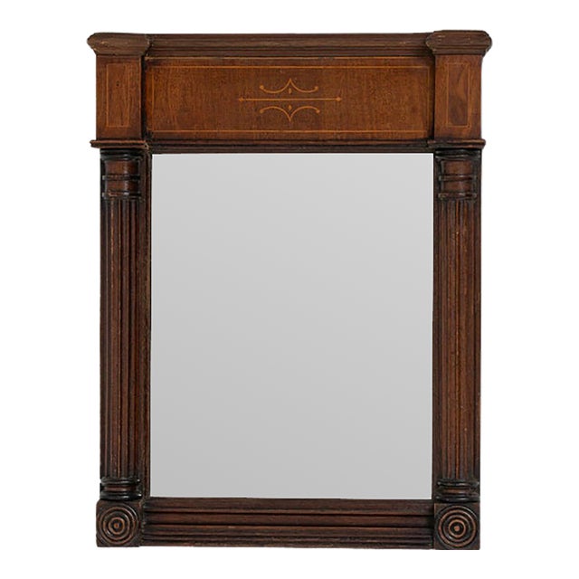 19th Century France Renaissance Brown Wood Mirror For Sale