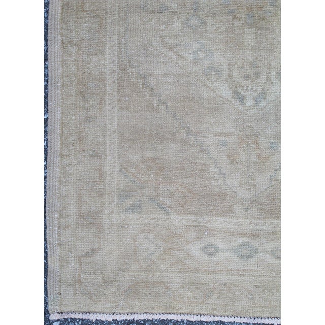 Vintage Turkish Oushak Rug in Pale Taupe, Beige and Soft Grey Tones For Sale In Atlanta - Image 6 of 6