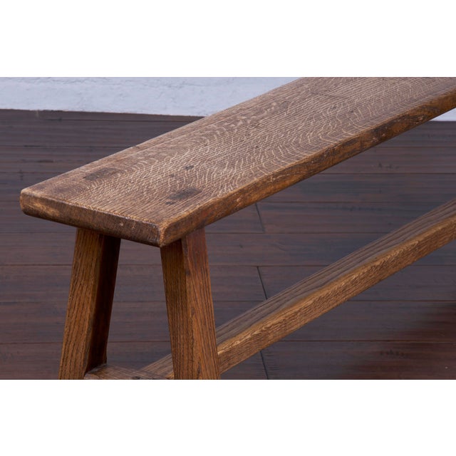 Antique Rustic Country French Farmhouse Oak Bench Chairish