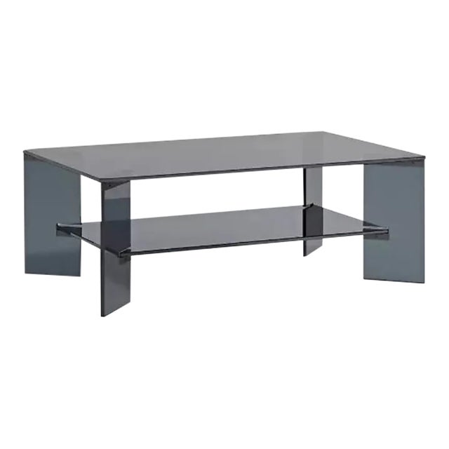 Rectangular Smoky Lucite Coffee Table For Sale