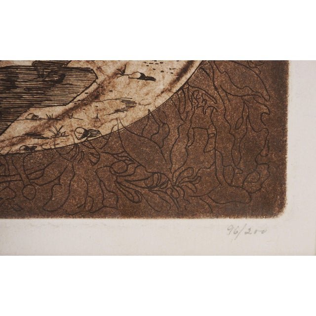 Vintage Etching of Northern California Mendocino Coastal Town by Louis Bobbitt For Sale - Image 4 of 6