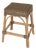 Robias 24.5 in. Seat Height Rectangular Rattan and Mendong Grass Counter Stool, Khaki Brown For Sale