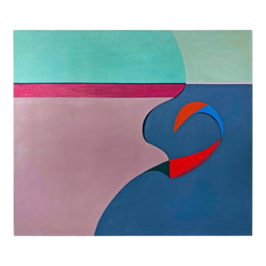 Acrylic on Canvas, "No Man's Island", Betty Usdan-Zwickler, 1982