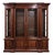 Century Furniture Claridge Mahogany Breakfront China Cabinet / Display Wall Unit For Sale
