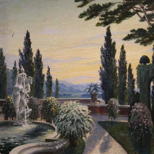 Italian Artist, Landscape, Early 20th Century, Oil on Canvas For Sale - Image 8 of 17