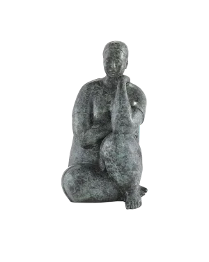Currey & Company Lady Meditating Bronze