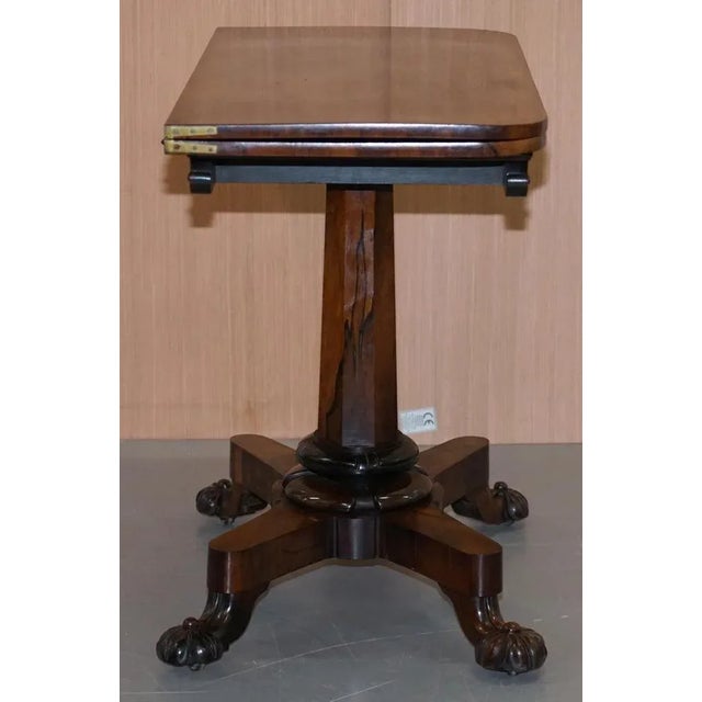 Redwood Tea Card Table from J Kendall & Co, 1830s For Sale - Image 11 of 18