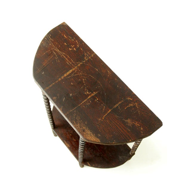 Early 20th Century Antique Primitive Folk Art Spool Table For Sale - Image 5 of 17