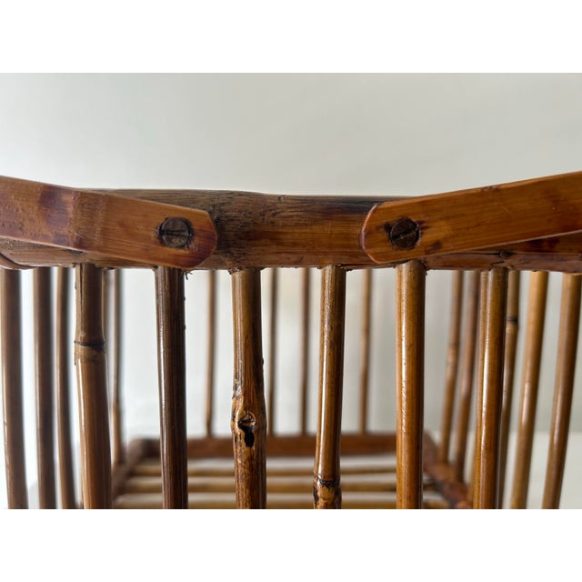Vintage Bamboo Wine Bottle Holder For Sale - Image 9 of 11