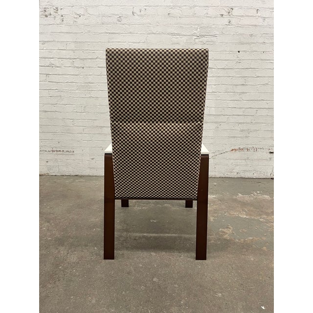 Metal Newly Upholstered David Edward Modern High Back Chair For Sale - Image 7 of 11