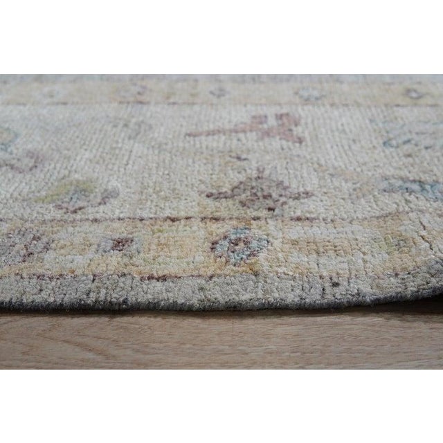 12x15 Ivory Hand-Knotted Silk Faded Floral Hues Classic Traditional Carpet Rug For Sale - Image 4 of 6