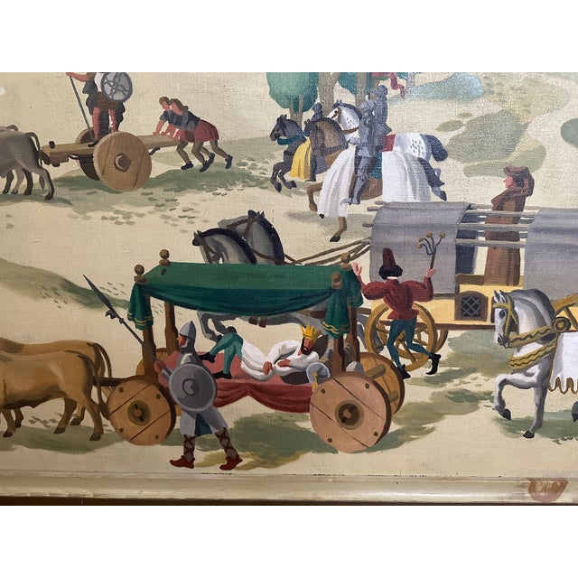 1920s Vintage French Oil on Canvas Painting, Framed For Sale - Image 4 of 6