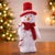 Kenneth Ludwig Chicago Plush Snowman Figurine with Candy Cane andRed Hat For Sale - Image 4 of 4