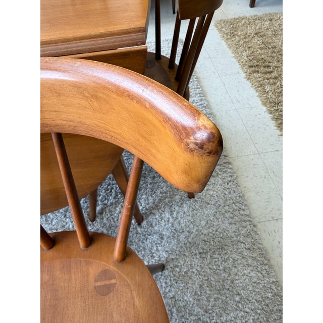 Mid Century Modern Solid Maple Dining Set Designed by Paul McCobb for Planner Group - Set of 5 For Sale - Image 11 of 12