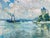 Impressionistic View of Eltville am Rhein by Rheingau Artist Willy Holtmann, 1930 For Sale - Image 3 of 12
