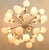 Italian 21st Century Nova Satin Brass Matte White Murano Sputnik Chandelier by Fabio LTD For Sale - Image 3 of 4