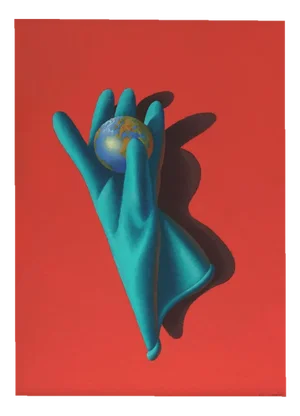 Juris Dimiters, Gentle Hands That Rule the World, 2020, Oil