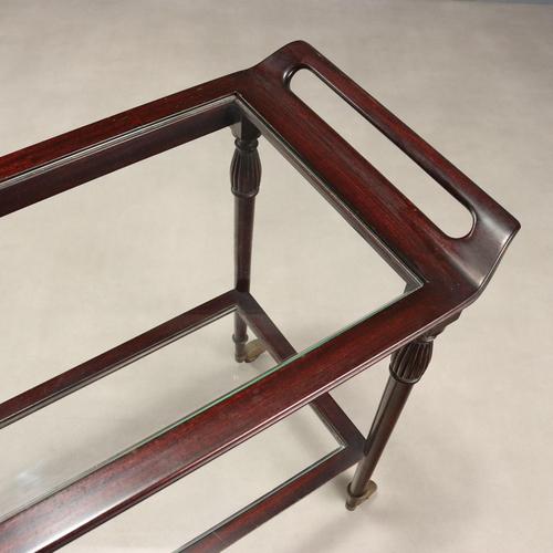 Vintage Italian Kitchen Trolley in Mahogany and Glass, 1960s For Sale - Image 4 of 12