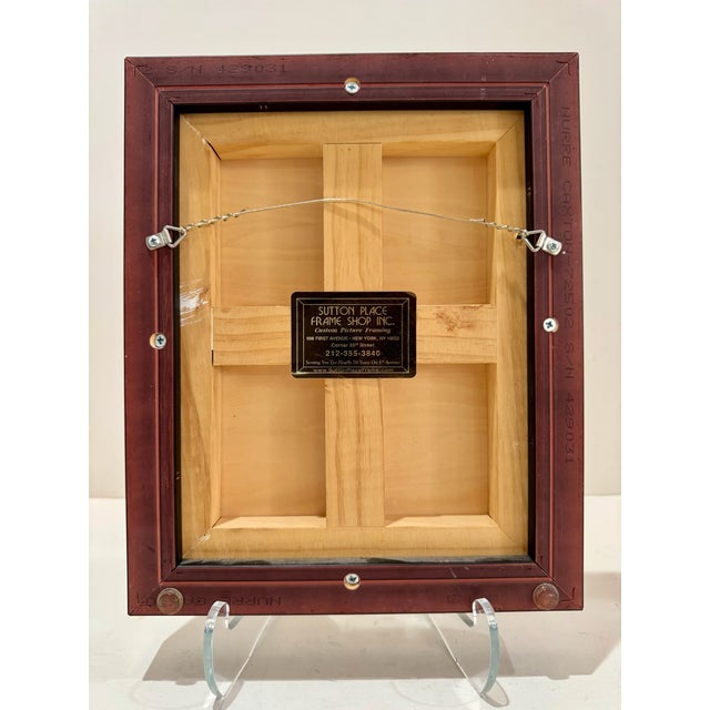 Wood Signed Lighthouse Seascape Framed Oil Painting For Sale - Image 7 of 8