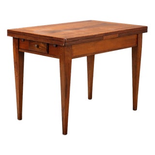 Directoire Walnut Table with Maple Inlay For Sale