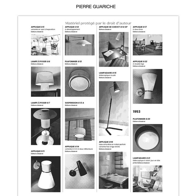 1950s Pierre Guariche Model G20 Ceiling Lamp for Disderot, Unmarked For Sale - Image 12 of 12