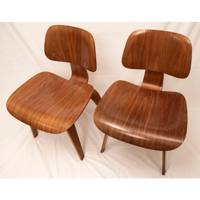 1950s Eames Dcw Walnut Chairs Set of 2 Chairish