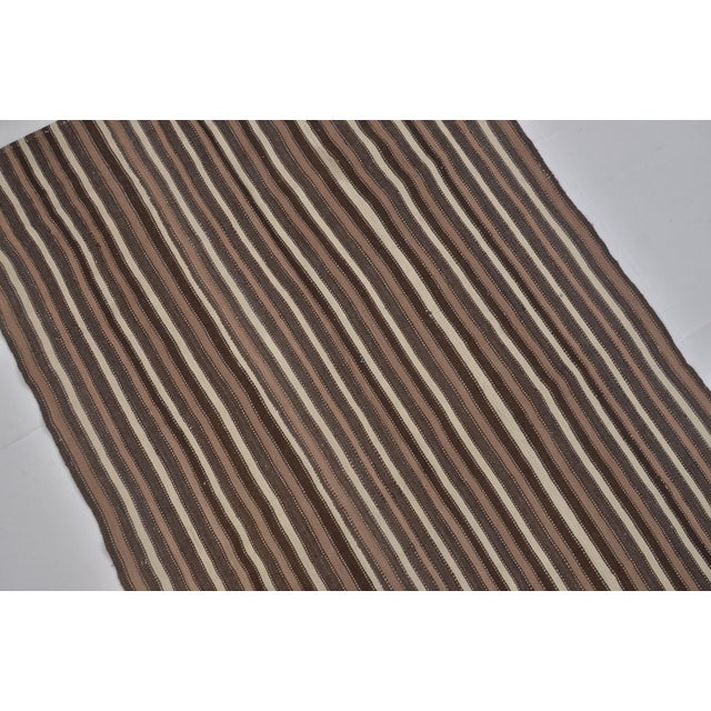 Textile 1960s Decorative Turkish Stripe Kilim Rug For Sale - Image 7 of 10