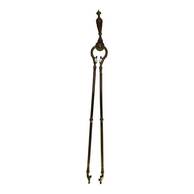 Neoclassical Brass Fireplace Tool Set C1920 For Sale - Image 16 of 17