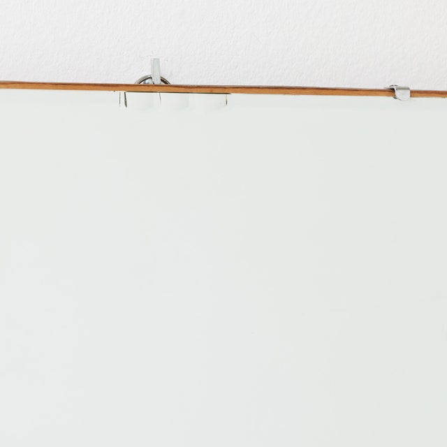 1940s French Rounded Mirror with Visible Clips and Patina, 1940s For Sale - Image 5 of 16