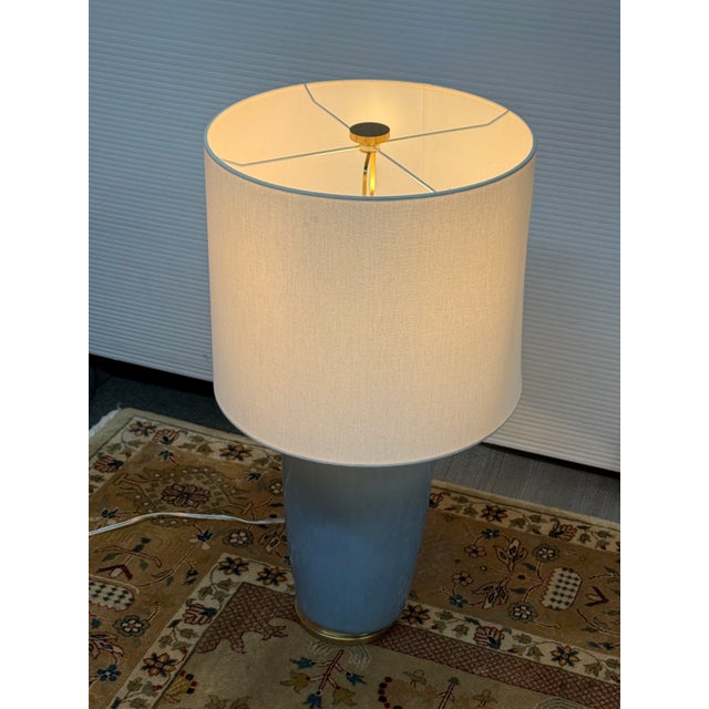 Contemporary Barbara Barry for Visual Comfort Chado Table Lamp, Polar Blue For Sale - Image 3 of 12