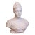 Italian Bust of a Woman Wearing a Creased Dress with Fibula, 20th Century For Sale