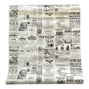 1970s Victorian Newsprint Wallpaper 11 Yds